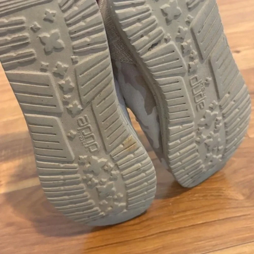 Hey Dude Lightweight Camouflage Slip-On Loafers in Gray and Tan